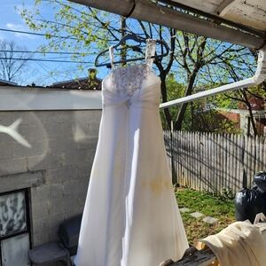 White flower girl dress